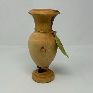 NEW Oliva Olive Wood Vase - Made in Tunisia